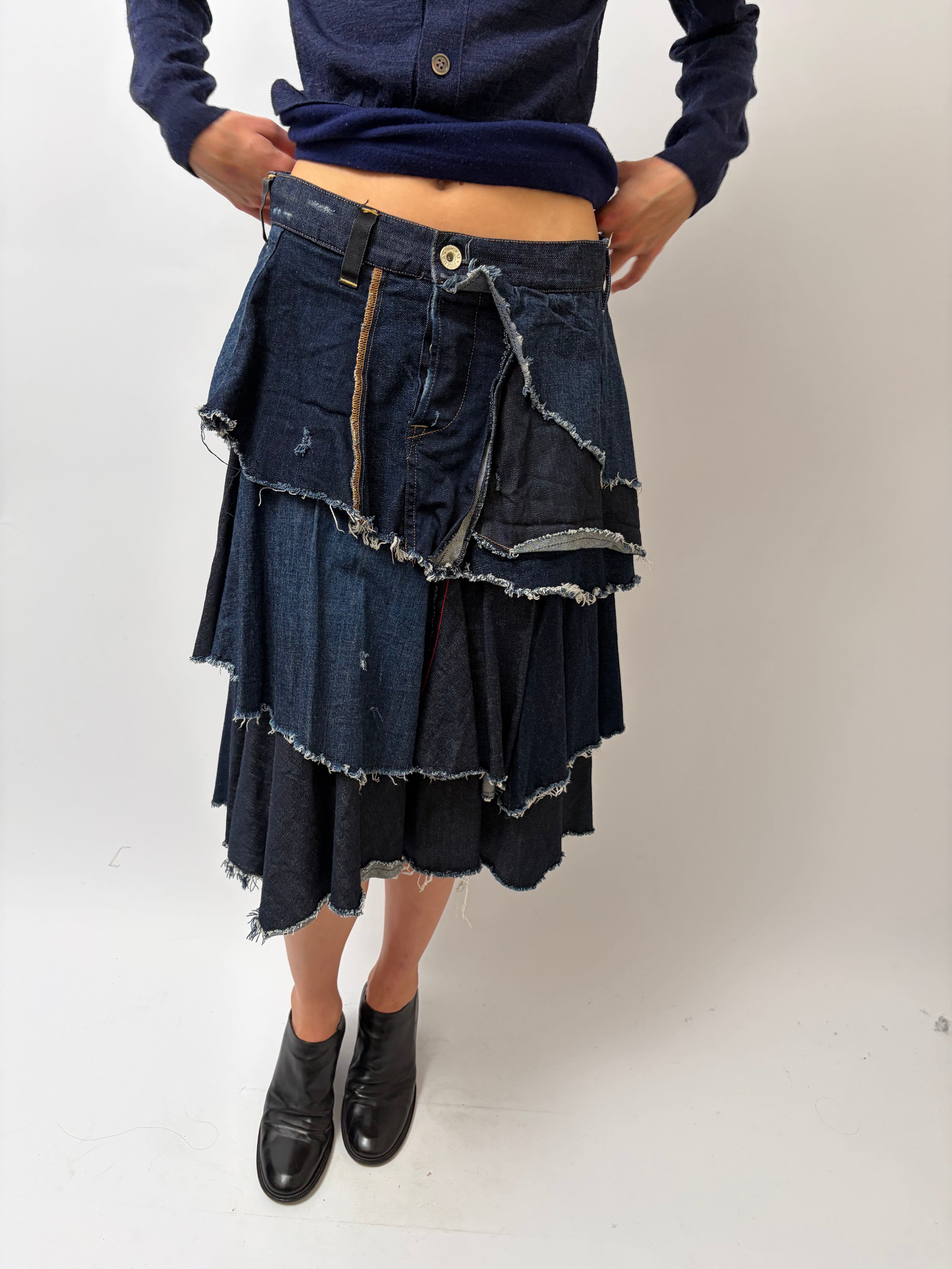 Italien Vintage Denim Skirt
