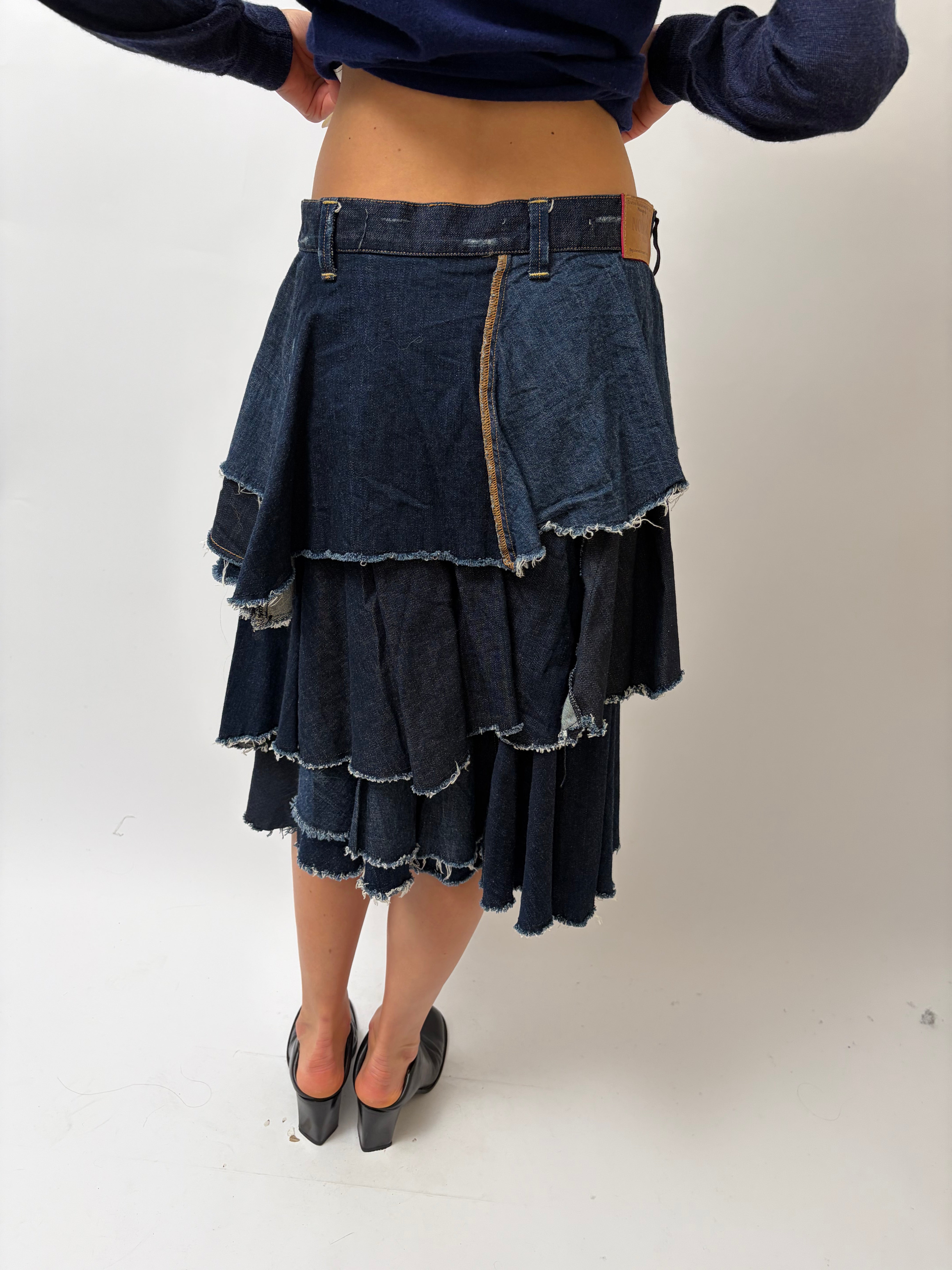 Italien Vintage Denim Skirt