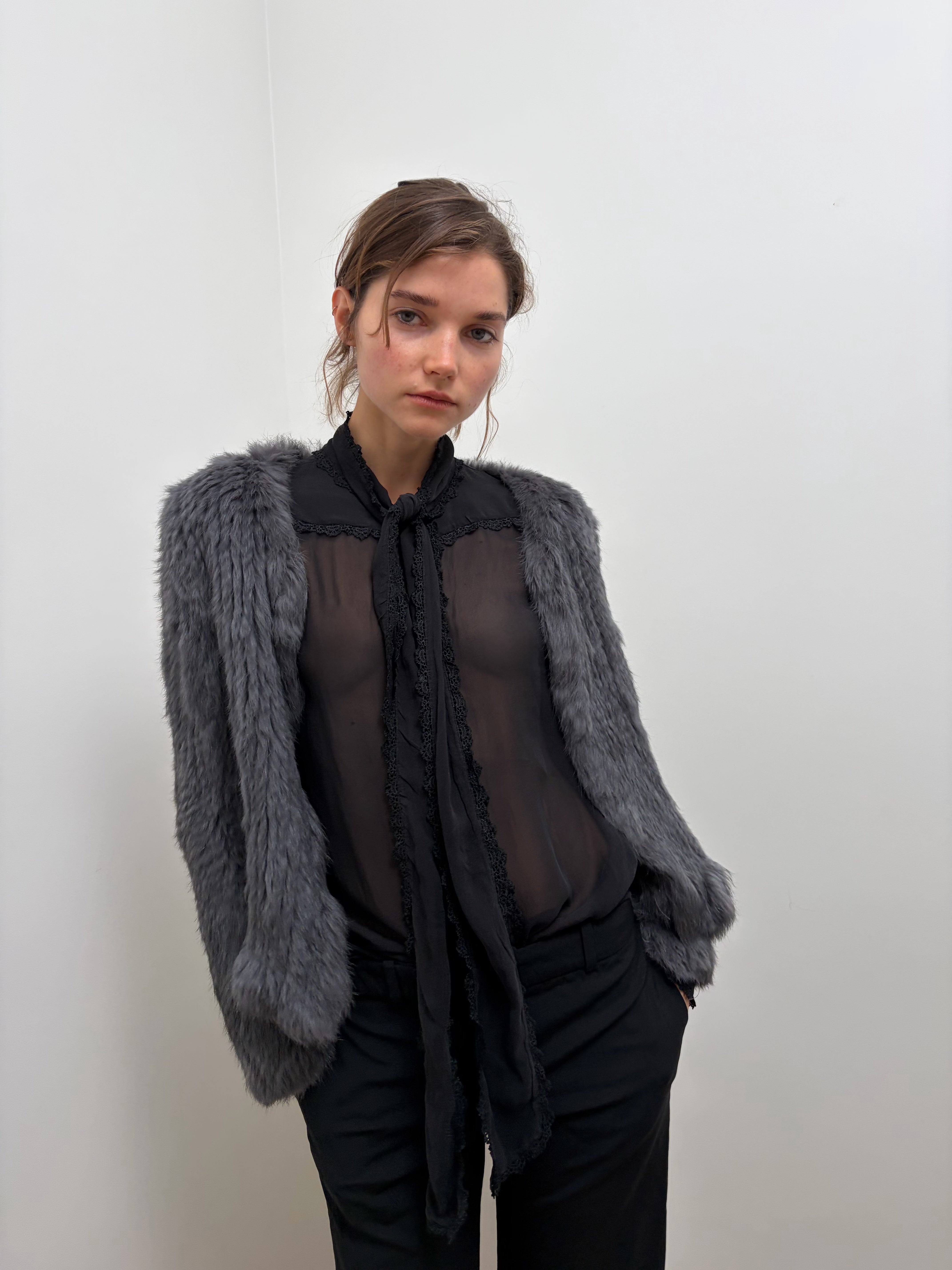 Pinko Fur Cardigan