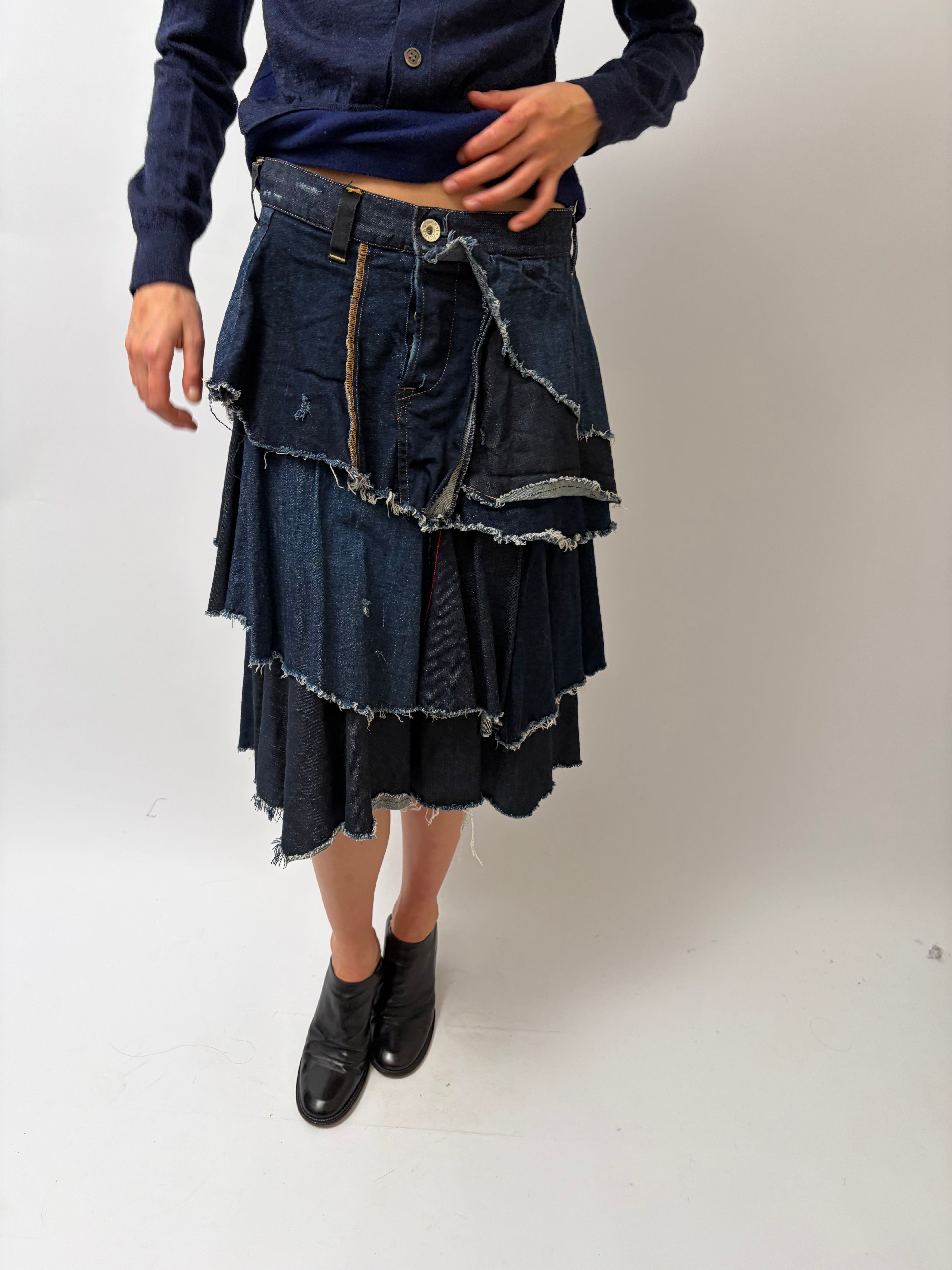 Italien Vintage Denim Skirt