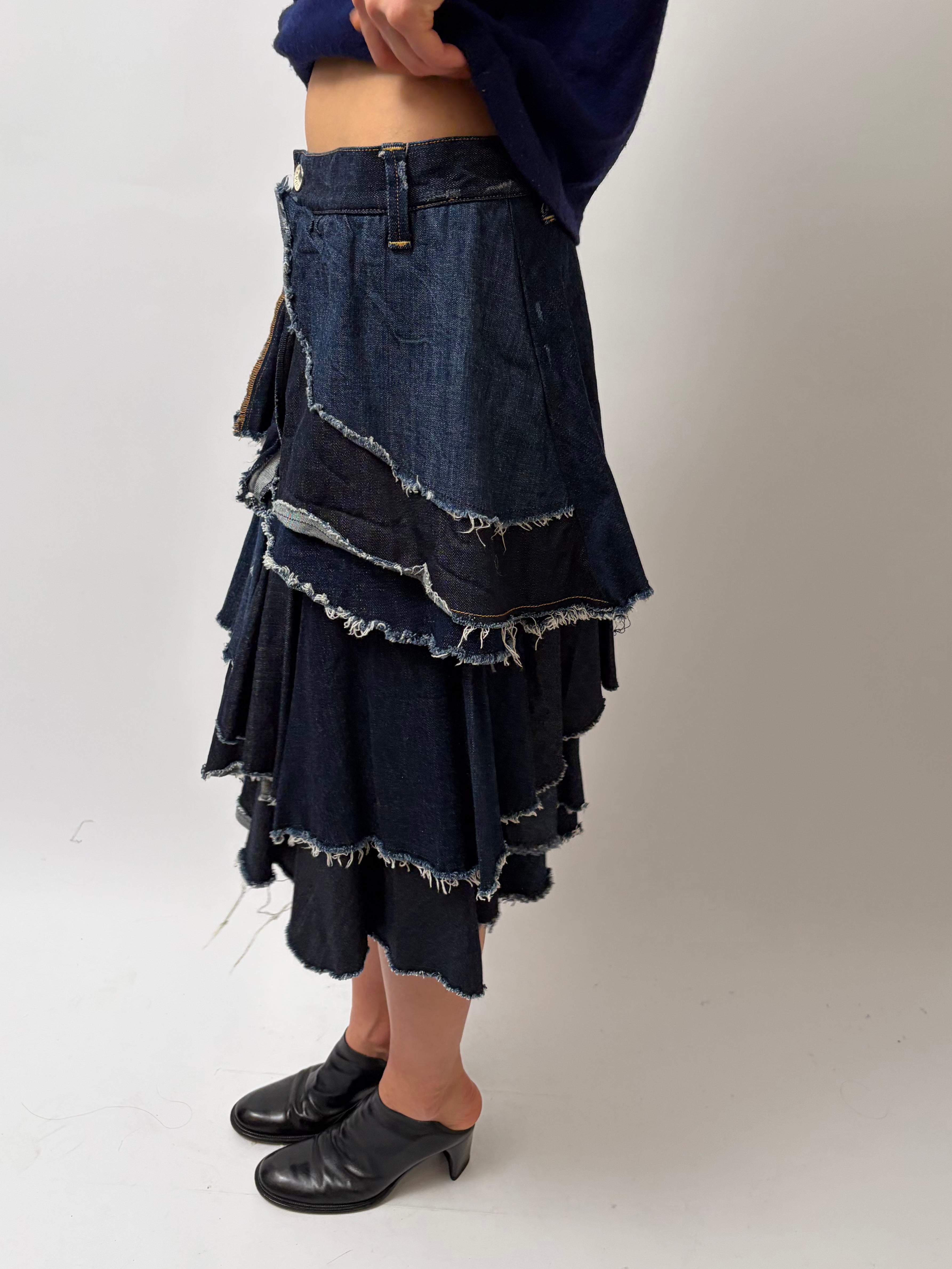Italien Vintage Denim Skirt