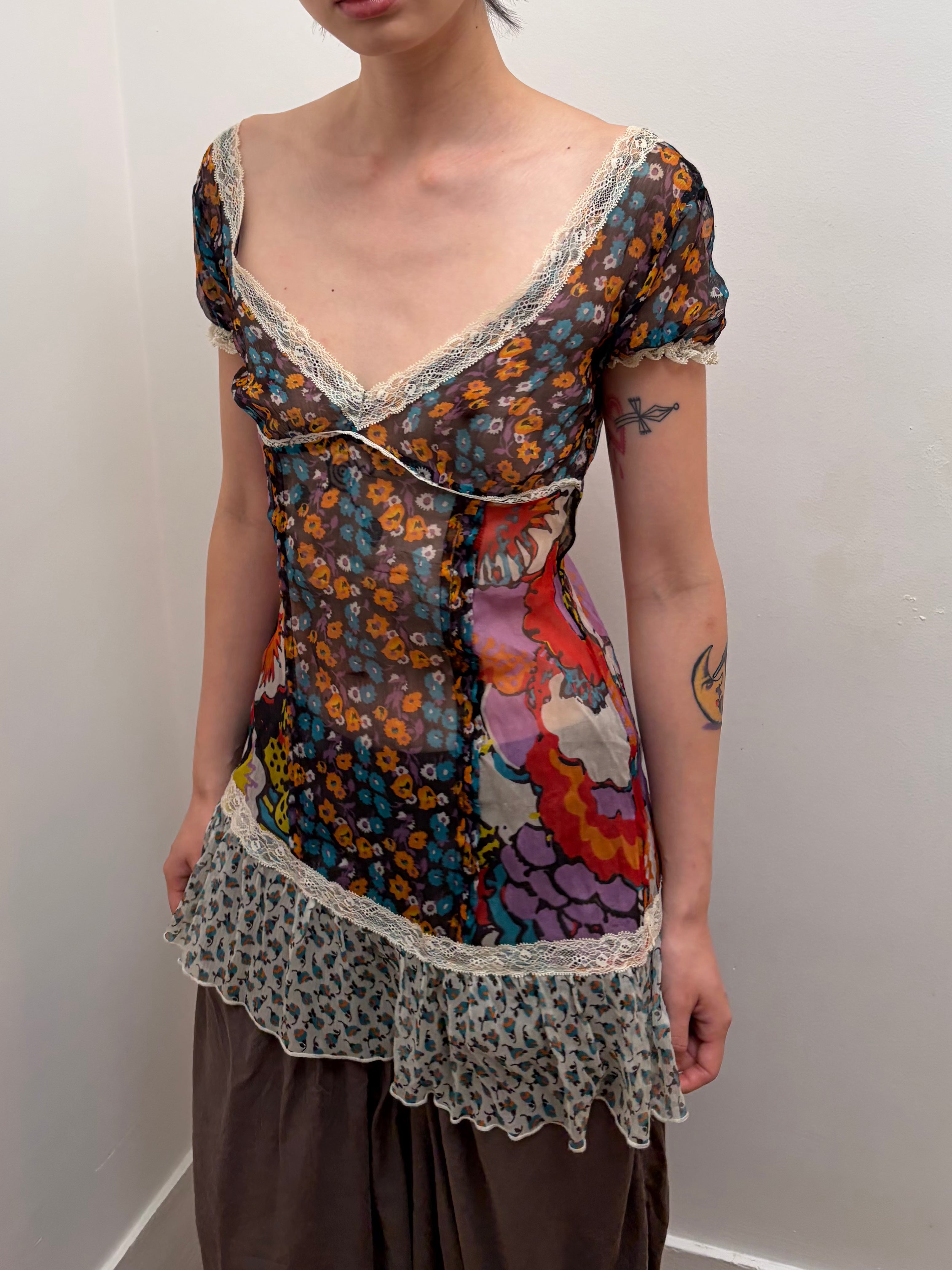 Italien Vintage Silk Top