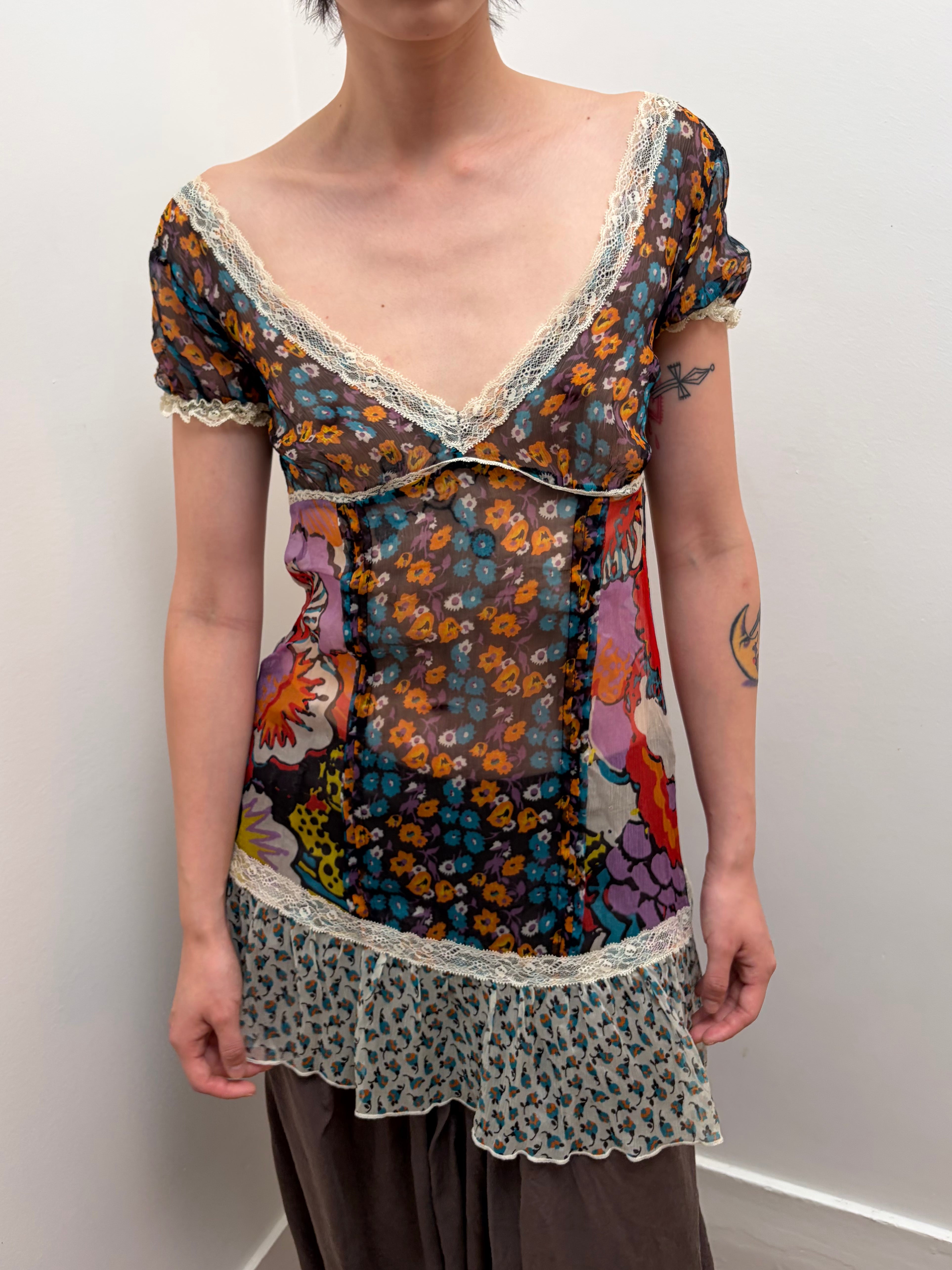 Italien Vintage Silk Top